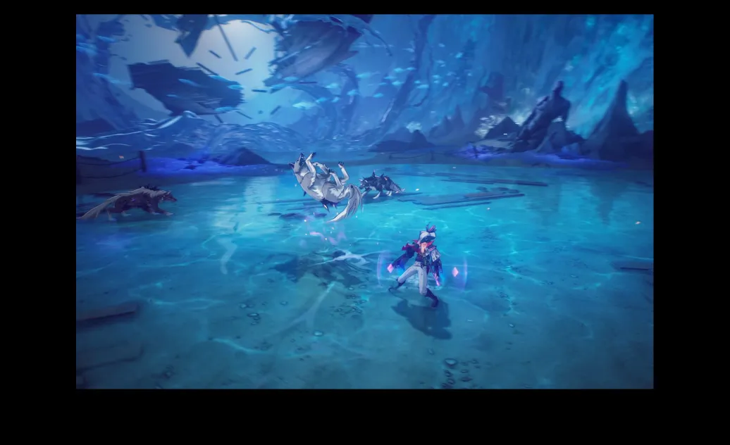 MacBook Pro 螢幕展示遊戲畫面